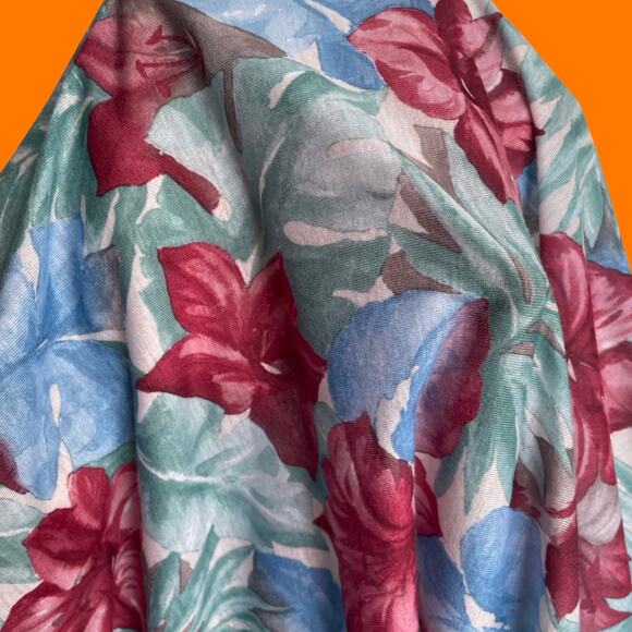 90's vintage earthy tropical print collared button up blouse MEDIUM - Picture 6 of 6